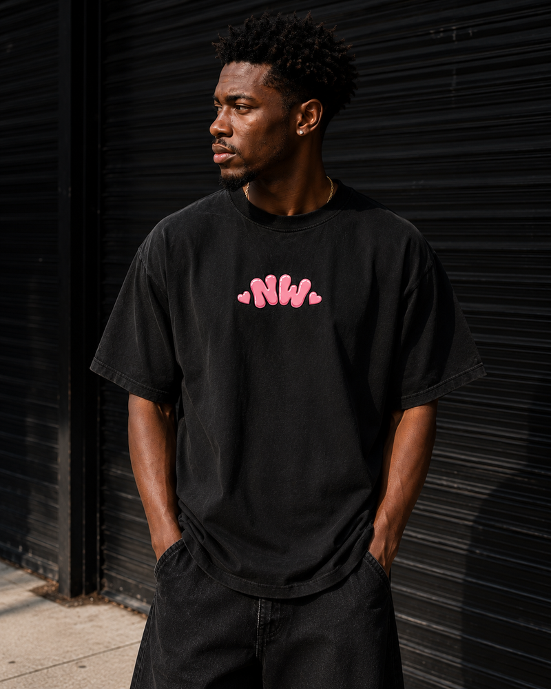 Big Bad Granny Wolf Heavy Tee - Pink