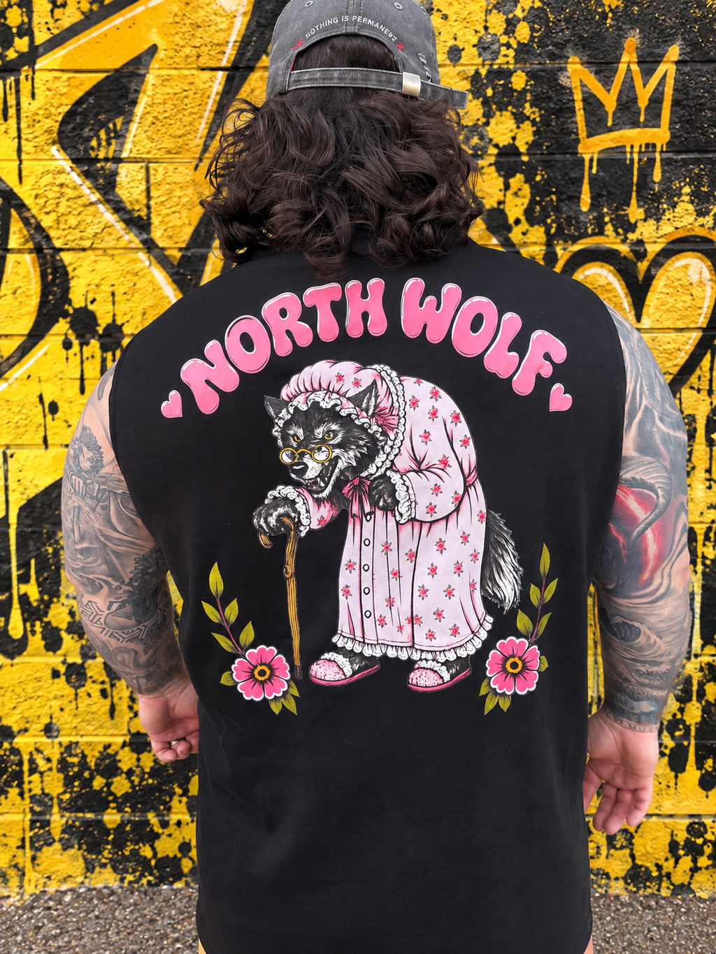Big Bad Granny Wolf: Singlet - Pink